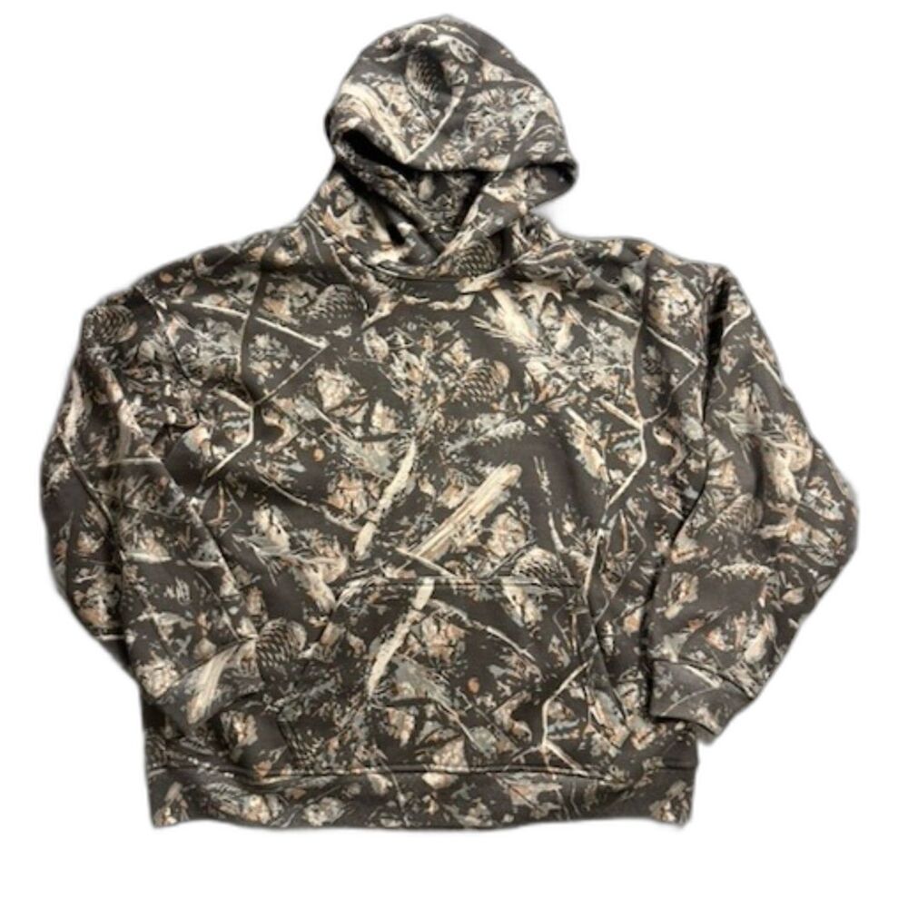 Brooklyn Cloth Originals Boxy Camo Hoodie Mens Large Hunting Pullover Sweatshirt